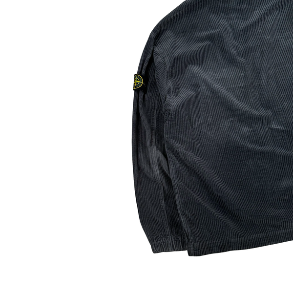 Stone Island 2023 Anthracite Thick Jumbo Corduroy Pullover Smock - Large