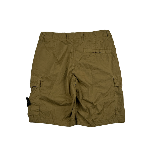 Stone Island 2023 Brown Cotton Cupro Cargo Shorts - 30"