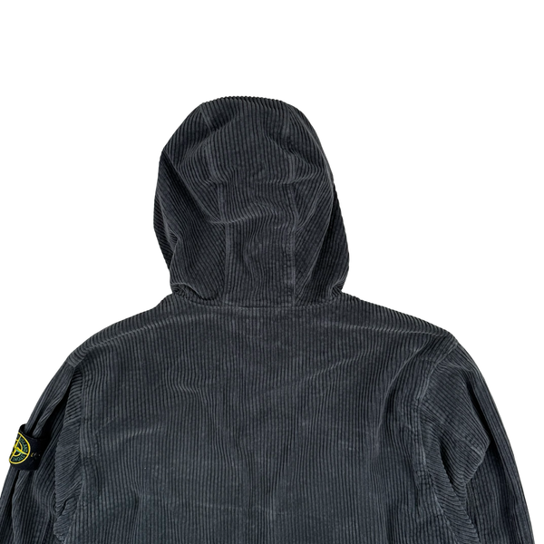 Stone Island 2023 Anthracite Thick Jumbo Corduroy Pullover Smock - Large