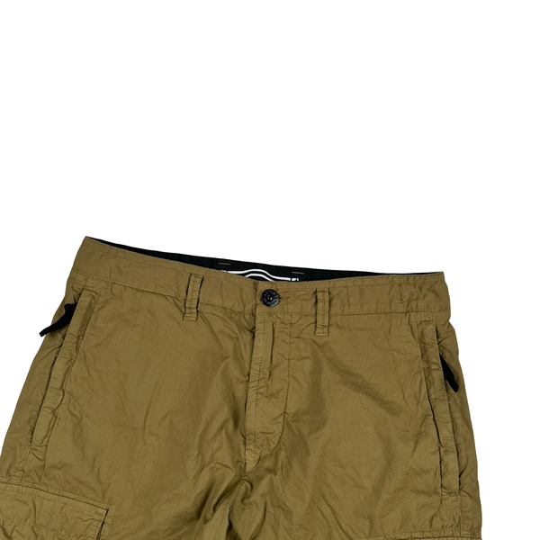 Stone Island 2023 Brown Cotton Cupro Cargo Shorts - 30"