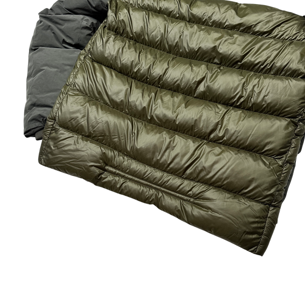 CP Company D D Shell Khaki Two Tone Puffer Jacket - Small