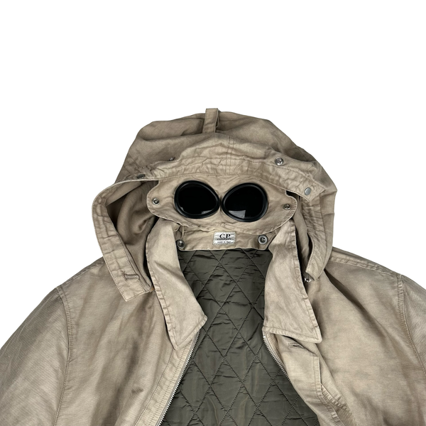 CP Company Vintage 2004 Lino Flax Diamond Quilted Goggle Jacket - 3XL