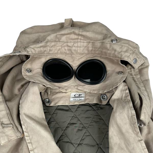 CP Company Vintage 2004 Lino Flax Diamond Quilted Goggle Jacket - 3XL