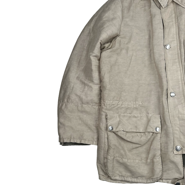 CP Company Vintage 2004 Lino Flax Diamond Quilted Goggle Jacket - 3XL