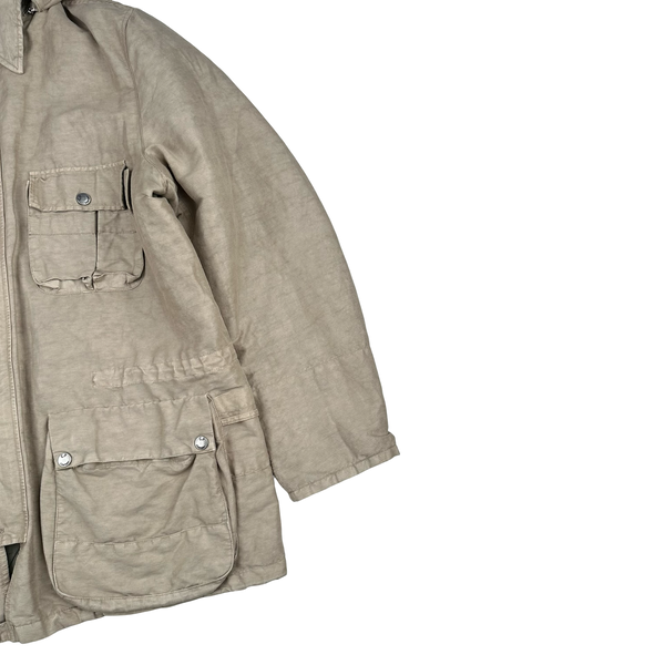 CP Company Vintage 2004 Lino Flax Diamond Quilted Goggle Jacket - 3XL