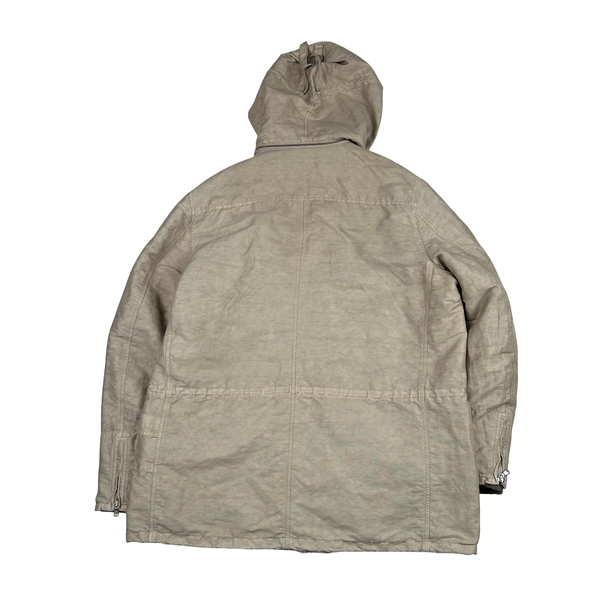CP Company Vintage 2004 Lino Flax Diamond Quilted Goggle Jacket - 3XL