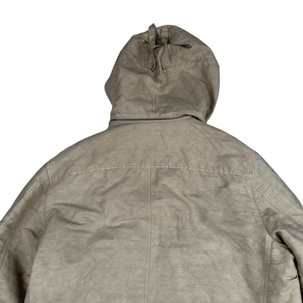 CP Company Vintage 2004 Lino Flax Diamond Quilted Goggle Jacket - 3XL
