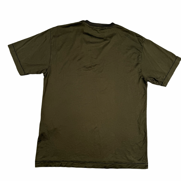 Stone Island 2021 Khaki Green Cotton T Shirt - Small