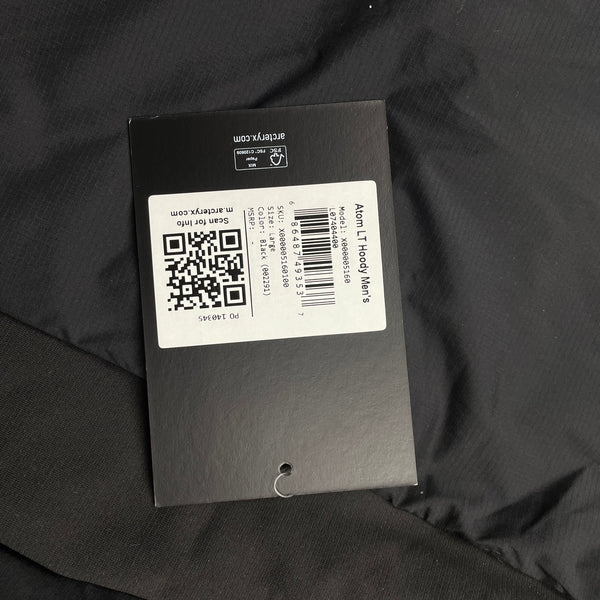 Arcteryx Black LT Padded Hoody - Large