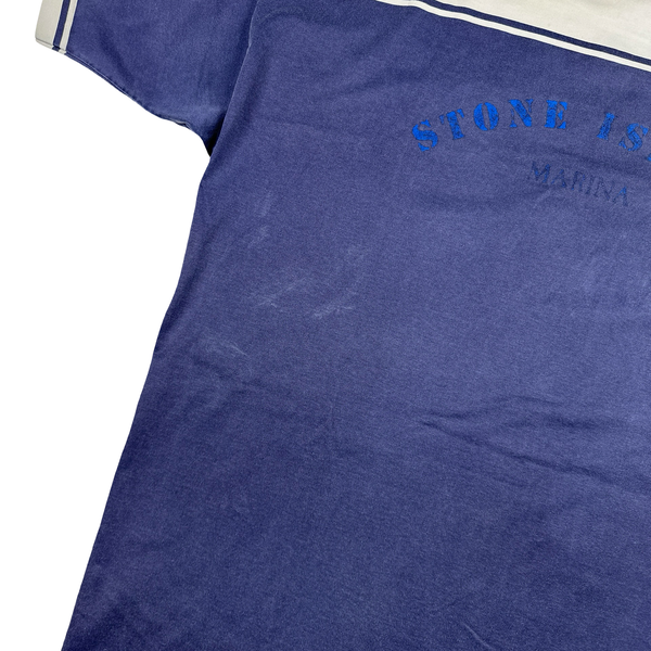 Stone Island 1992 Lifesaver Spellout Vintage Cotton T Shirt - XL