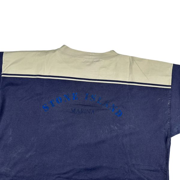 Stone Island 1992 Lifesaver Spellout Vintage Cotton T Shirt - XL