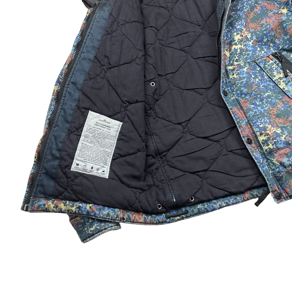 Stone Island Raso Gommato 2013 Light Camo Print OVD Jacket - Large