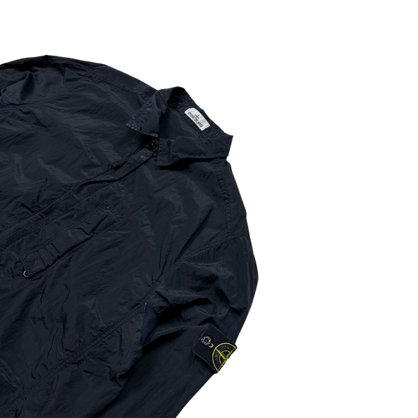 Stone Island 2018 Navy Nylon Metal Overshirt - 3XL