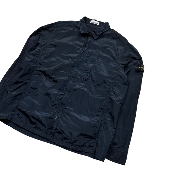 Stone Island 2018 Navy Nylon Metal Overshirt - 3XL