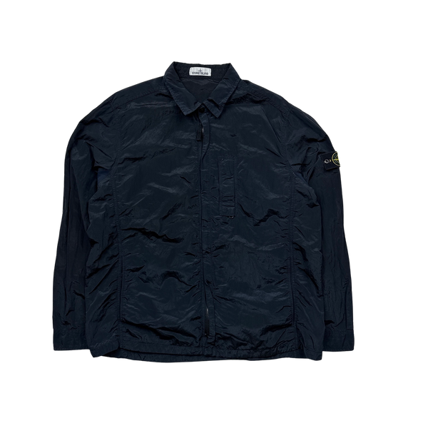 Stone Island 2018 Navy Nylon Metal Overshirt - 3XL