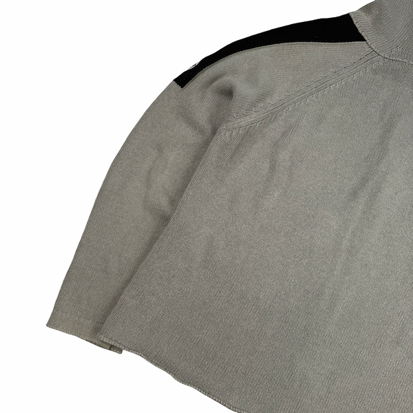 Stone Island Vintage Cotton Blend Full Zip Hooded Knit Jumper - Large