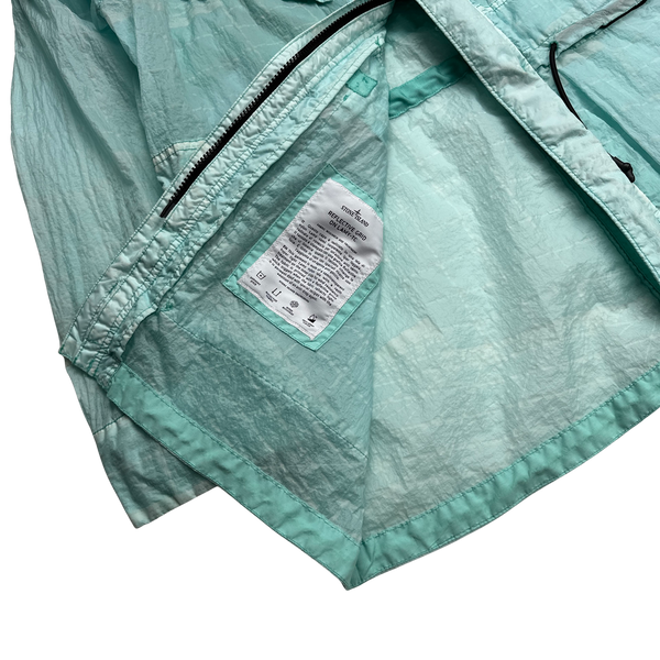 Stone Island Aqua Blue Reflective Grid Lamy TC Jacket - Large