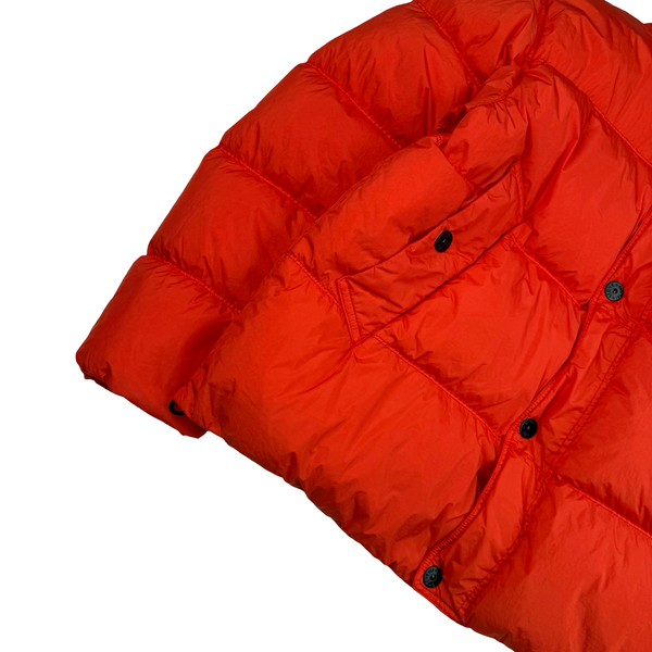 Stone Island 2025 Blood Orange Garment Dyed Crinkle Reps NY Puffer Jacket - Medium