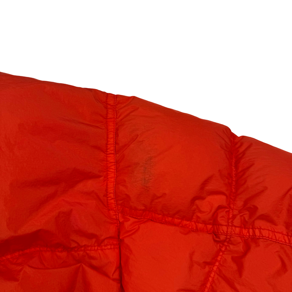Stone Island 2025 Blood Orange Garment Dyed Crinkle Reps NY Puffer Jacket - Medium