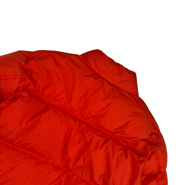 Stone Island 2025 Blood Orange Garment Dyed Crinkle Reps NY Puffer Jacket - Medium