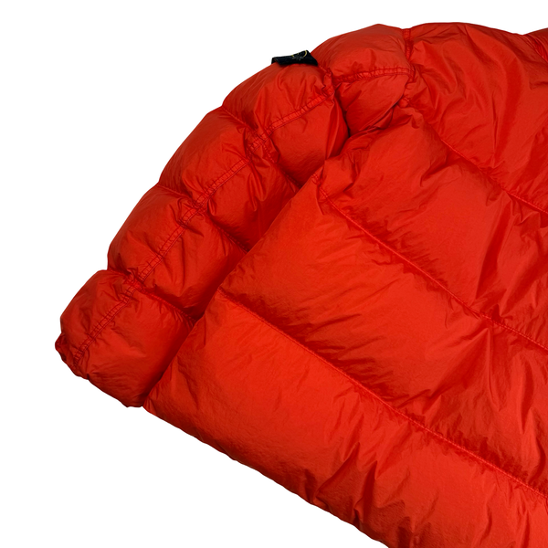 Stone Island 2025 Blood Orange Garment Dyed Crinkle Reps NY Puffer Jacket - Medium