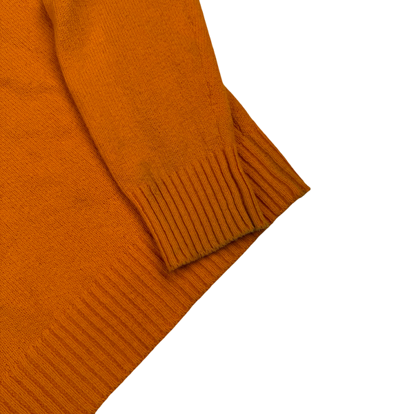 Stone Island 2014 Orange Zip and Button Cotton Knit Jumper - Medium