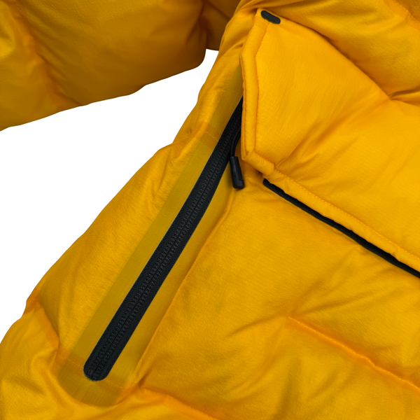 North Face Yellow Summit Series 700 Down Hooded Puffer Jacket - Medium