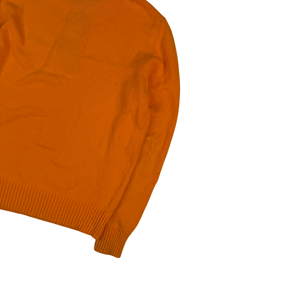 Stone Island 2014 Orange Zip and Button Cotton Knit Jumper - Medium