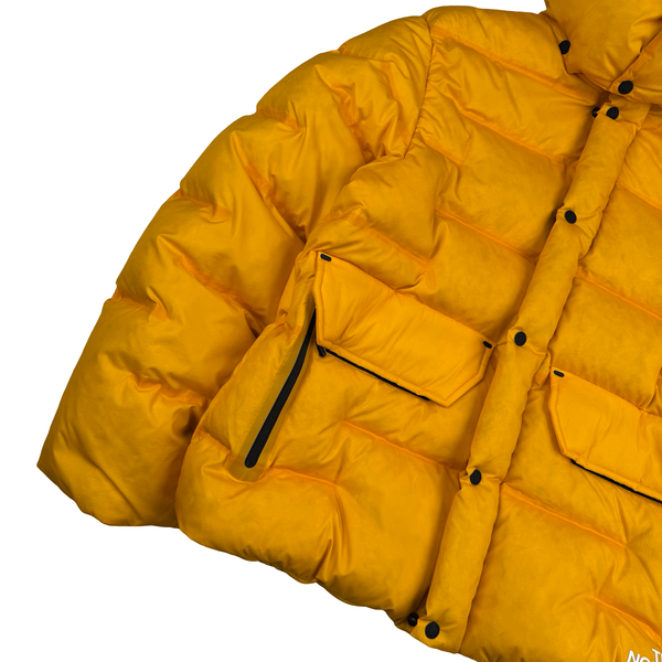 North Face Yellow Summit Series 700 Down Hooded Puffer Jacket - Medium