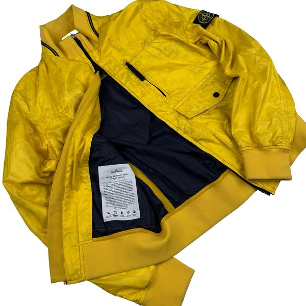 Stone Island 2013 Yellow Micro Rip Stop Tyveck Shield Jacket - Large