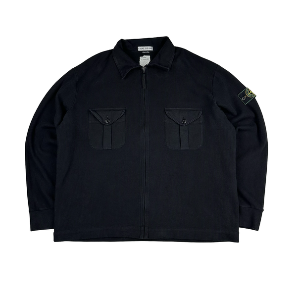 Stone Island SS2000 Vintage Ribbed Cotton Overshirt - XXL