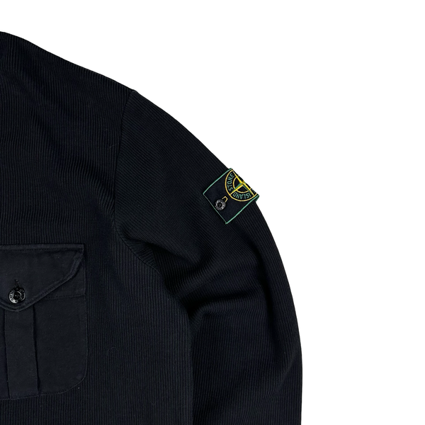 Stone Island SS2000 Vintage Ribbed Cotton Overshirt - XXL