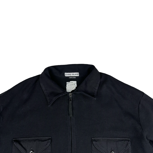 Stone Island SS2000 Vintage Ribbed Cotton Overshirt - XXL