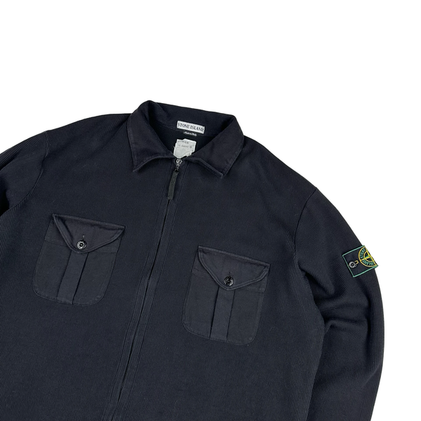 Stone Island SS2000 Vintage Ribbed Cotton Overshirt - XXL