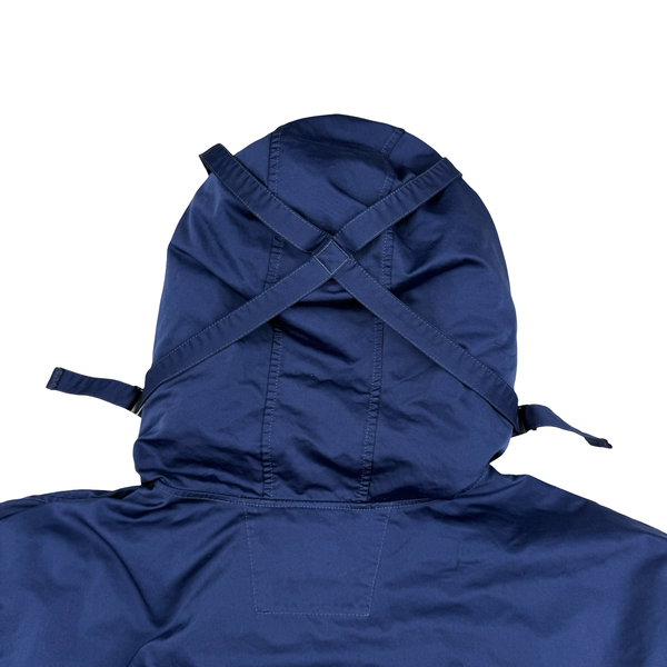 CP Company Blue Micro Kei Double Layer Hooded Goggle Field Jacket - Large