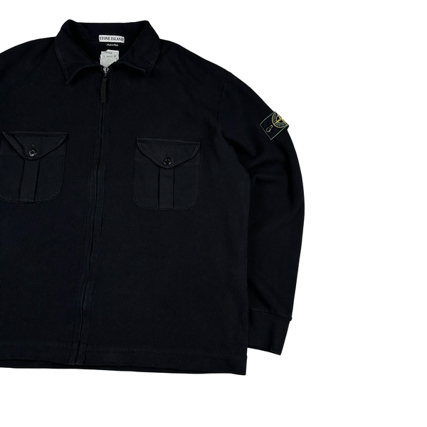 Stone Island SS2000 Vintage Ribbed Cotton Overshirt - XXL