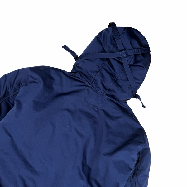 CP Company Blue Micro Kei Double Layer Hooded Goggle Field Jacket - Large