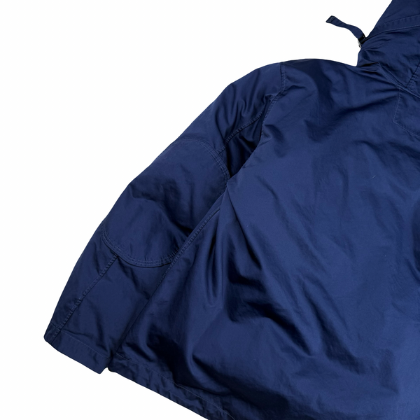 CP Company Blue Micro Kei Double Layer Hooded Goggle Field Jacket - Large