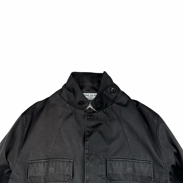 Stone Island 2005 Vintage Grey Cotton Blend Buttoned Jacket - Large