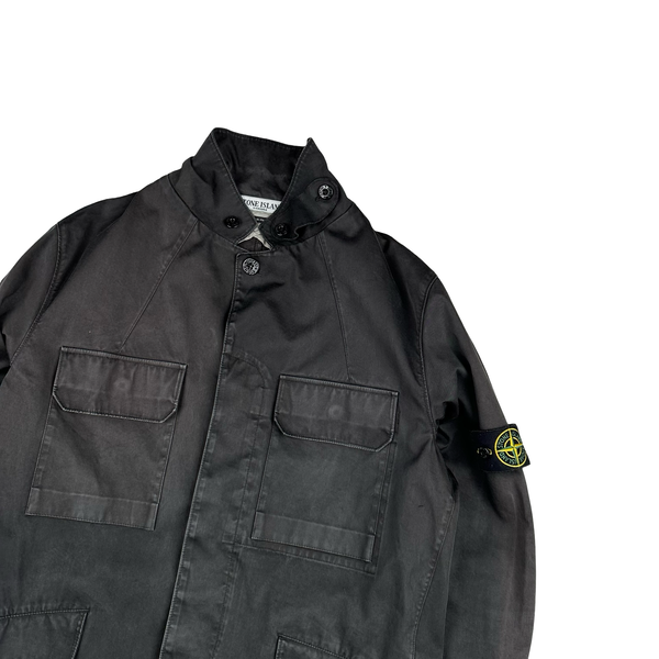 Stone Island 2005 Vintage Grey Cotton Blend Buttoned Jacket - Large