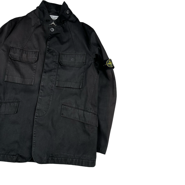 Stone Island 2005 Vintage Grey Cotton Blend Buttoned Jacket - Large