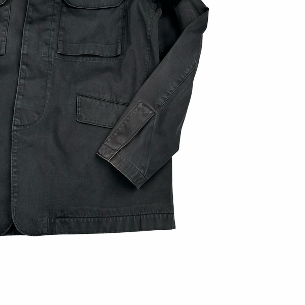 Stone Island 2005 Vintage Grey Cotton Blend Buttoned Jacket - Large