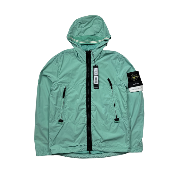 Stone Island 2021 Mint Green Skin Touch Nylon Hooded Jacket - Small