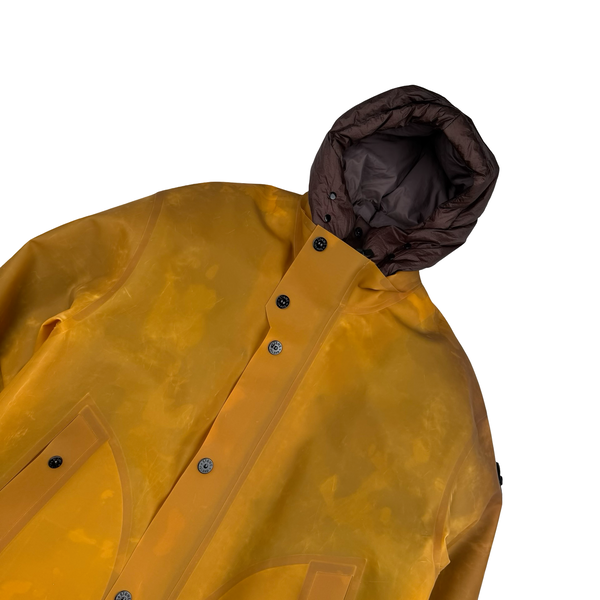 Stone Island 2023 Tan Special Process Poly Strata Down Lined Ice Jacket - Large