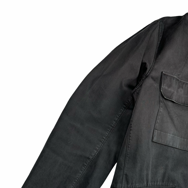 Stone Island 2005 Vintage Grey Cotton Blend Buttoned Jacket - Large