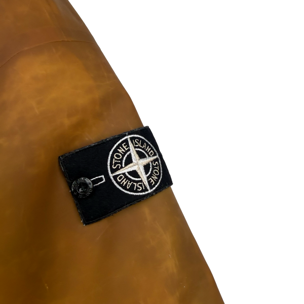 Stone Island 2023 Tan Special Process Poly Strata Down Lined Ice Jacket - Large