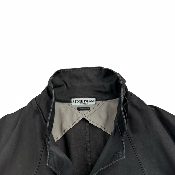 Stone Island 2005 Vintage Grey Cotton Blend Buttoned Jacket - Large