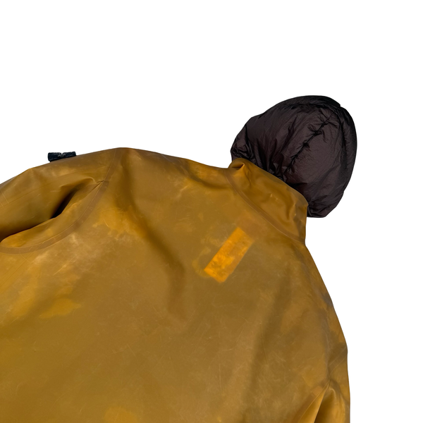 Stone Island 2023 Tan Special Process Poly Strata Down Lined Ice Jacket - Large