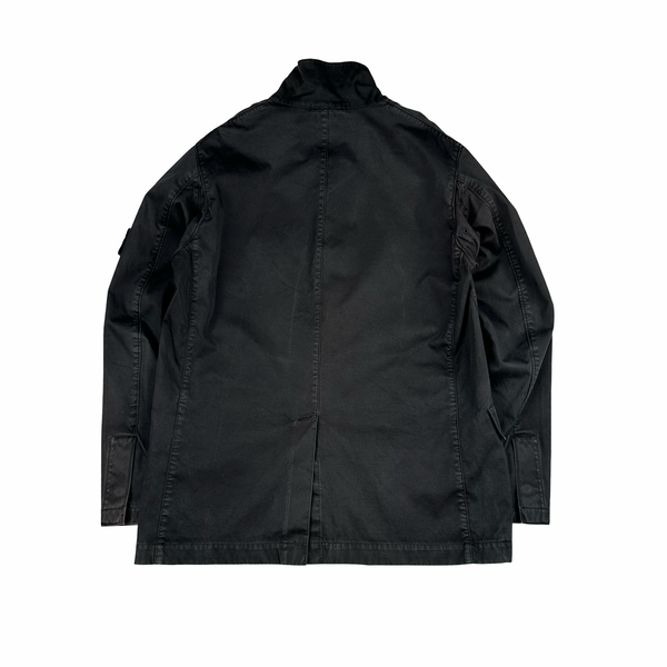 Stone Island 2005 Vintage Grey Cotton Blend Buttoned Jacket - Large