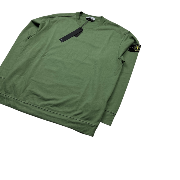 Stone Island 2023 Green Cotton Crewneck - XL